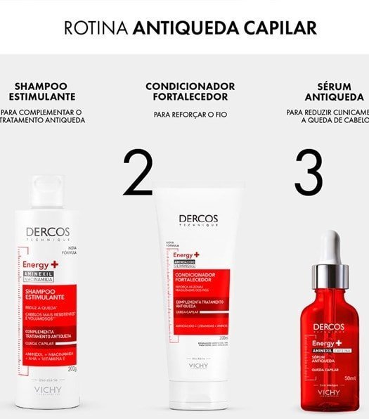 DERCOS Shampoo Estimulante Antiqueda Refil Energy+ 200g - Imagem 7
